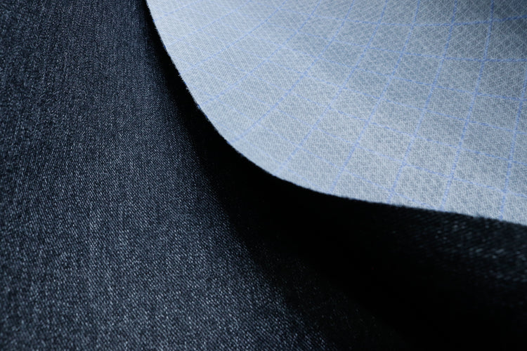 Backside of EPX240 Denim waterproof fabric for making  and sewing your own gear and bags