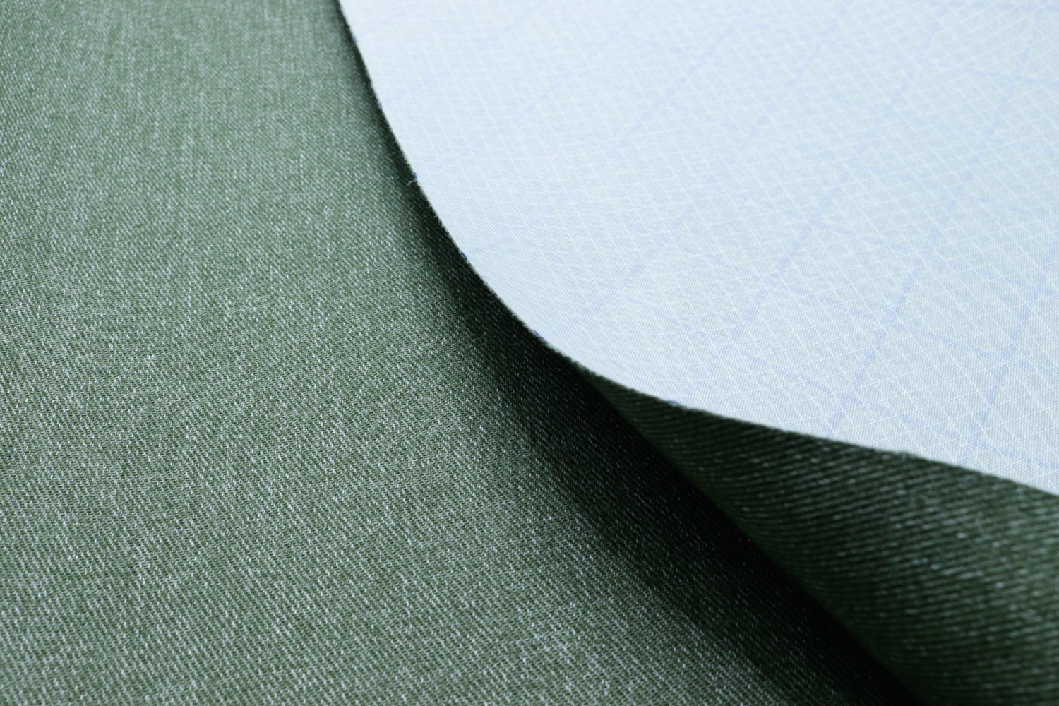 Backside of EPX240 Denim waterproof fabric for making  and sewing your own gear and bags