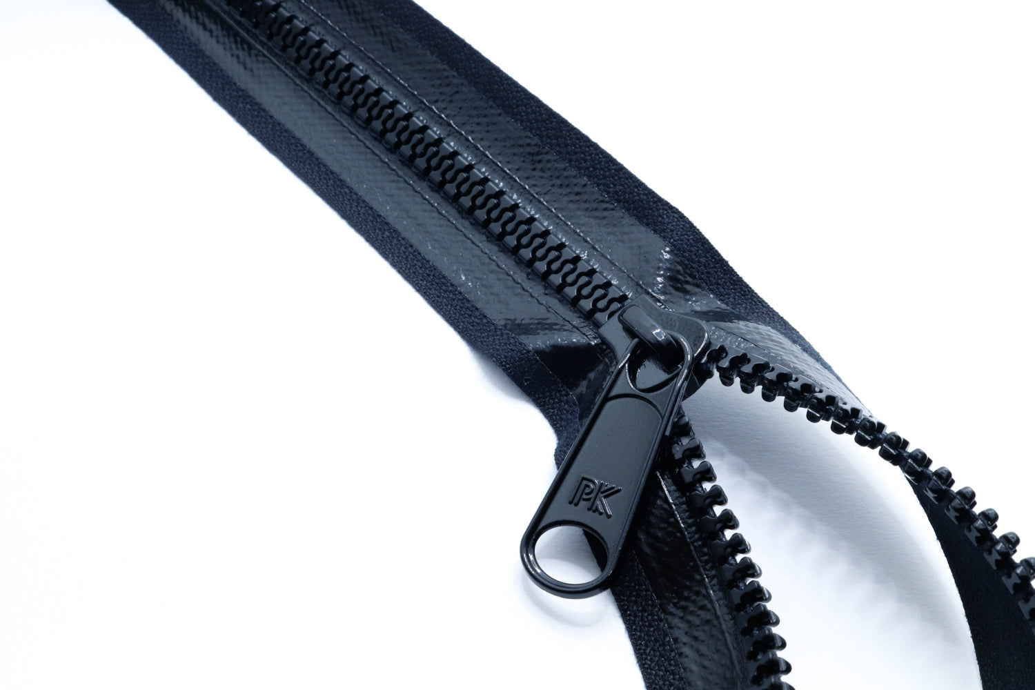 Paskal S-Lock molded tooth zipper close up