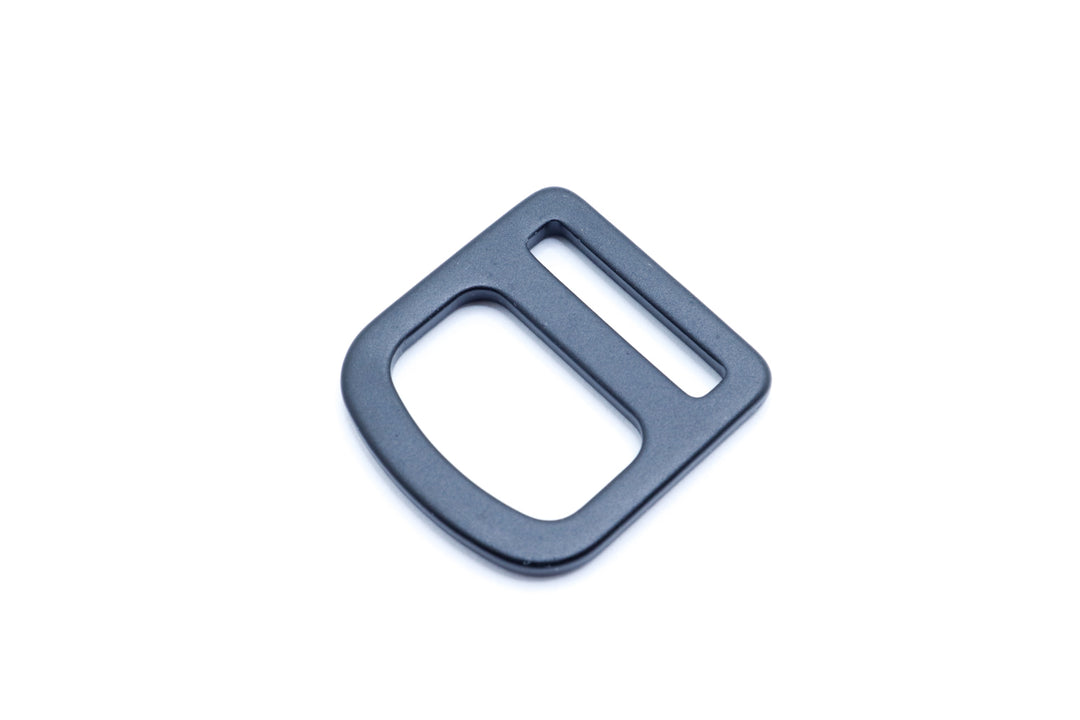 Close-up of anodized D-ring for DIY sewing projects