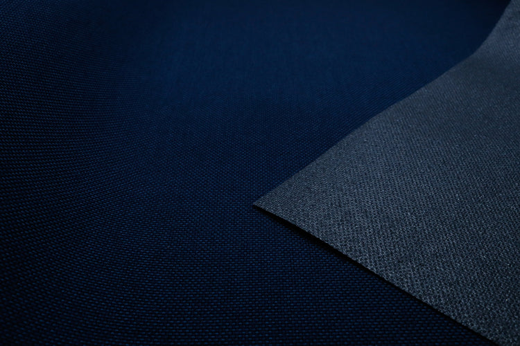 Close-up of navy blue colored Cordura Classic 1000D nylon 6.6 fabric texture