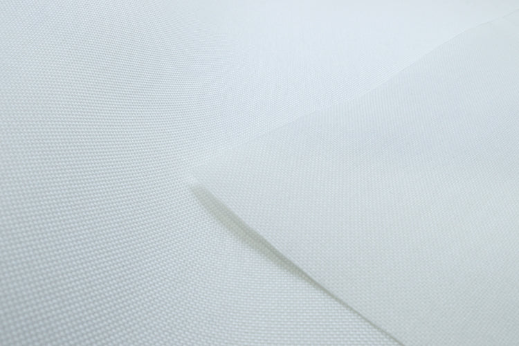 Close-up of white colored Cordura Classic 1000D nylon 6.6 fabric texture