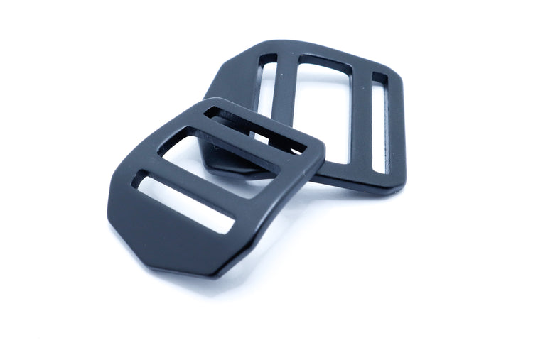 Aluminum tension lock for adjusting webbing on backpacks, bags, and sewn gear as well as other DIY projects.