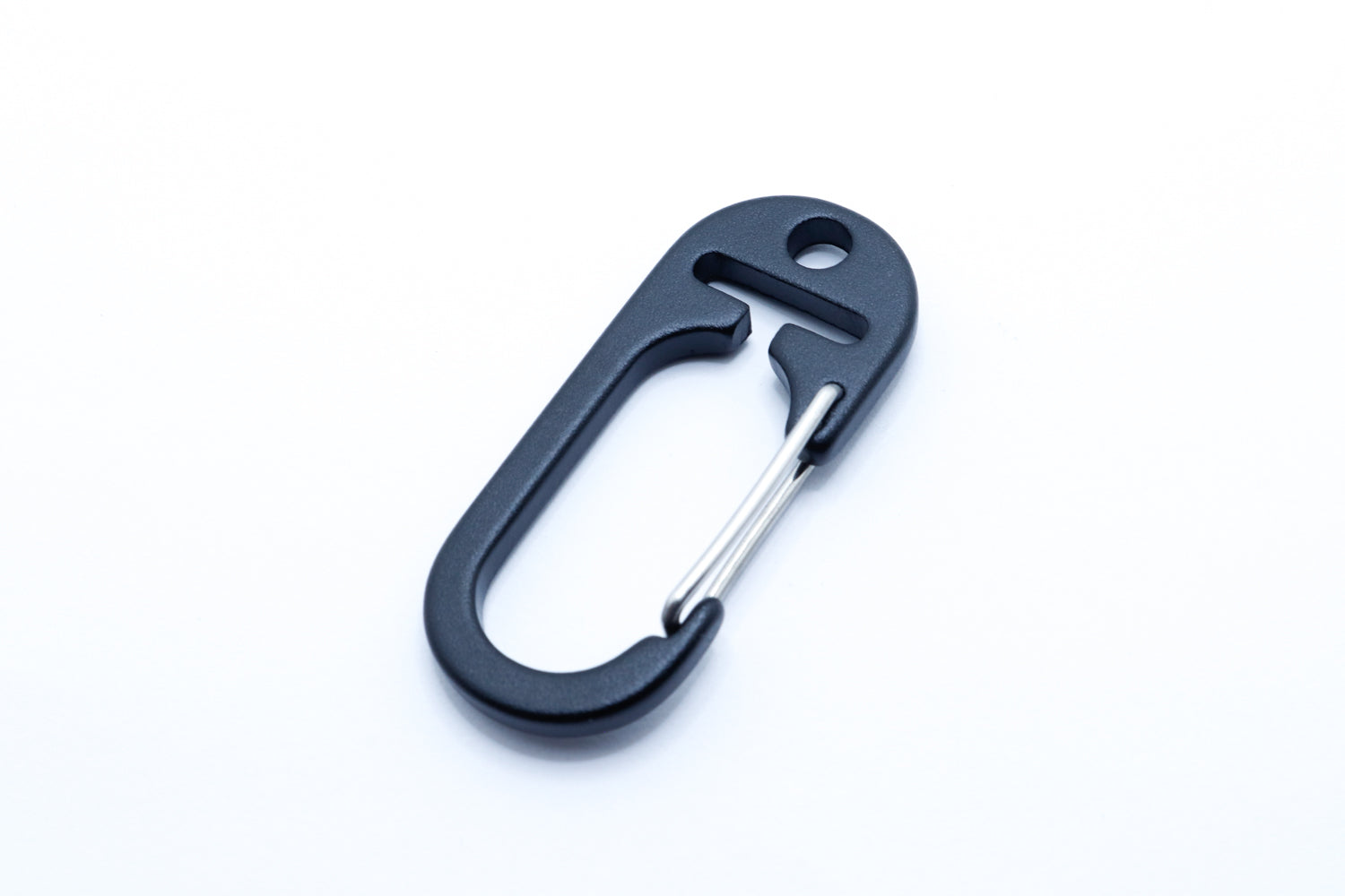 Close-up of Neo Belt Carabiner showcasing its compact design