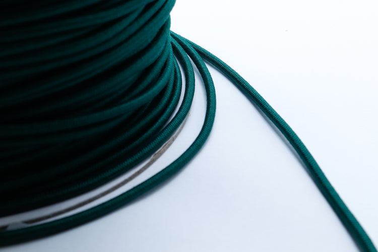 2.5mm black shock cord for DIY gear repair and elastic applications