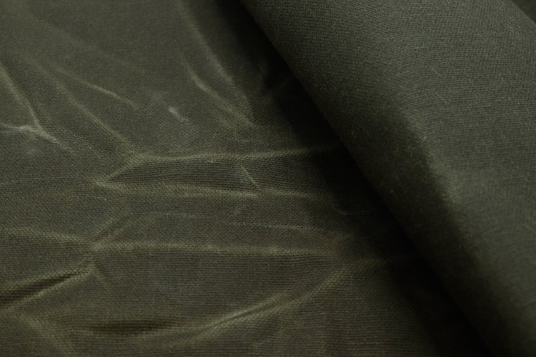 water-resistant waxed canvas fabric used for sewing backpacks, bags, and DIY outdoor gear.