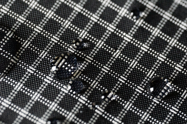Black ultragrid fabric with UHMWPE gridstop. Water-resistant fabric