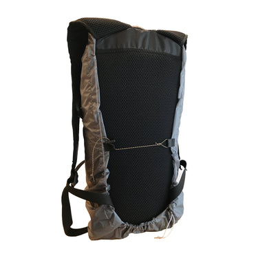 Back view of a DIY sewing pattern for a rain cover for backpack