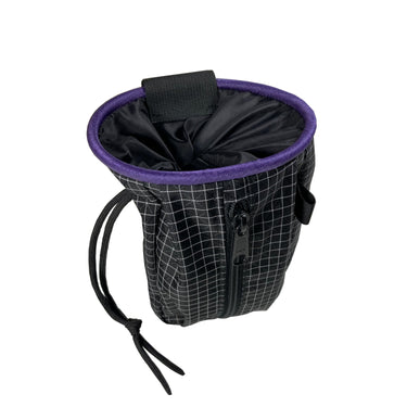 top view of a DIY Kit for a chalk bag used for rock climbing