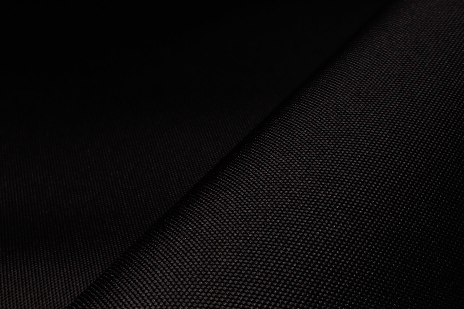 Black 1200D recycled Cordura fabric with water-resistant coating