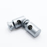 Silver plastic cord locks for making bags on a white background