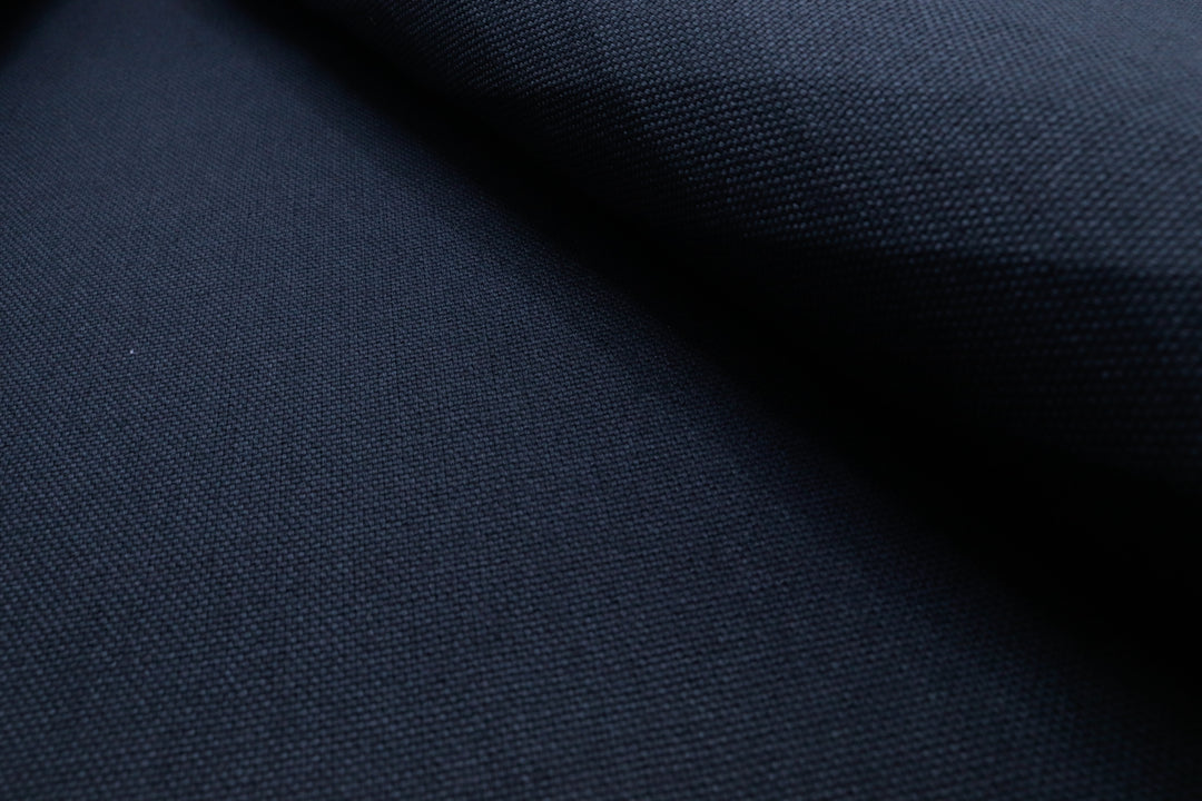 X-PAC X11 cotton duck pack fabric in black closeup to show the x-ply ripstop pattern in the fabric and the texture