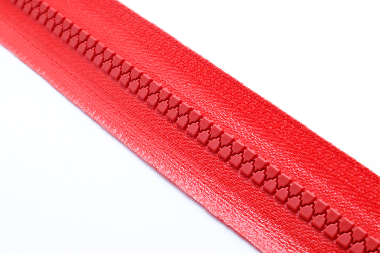 YKK vislon aquaguard zipper chain sold per foot in orange.