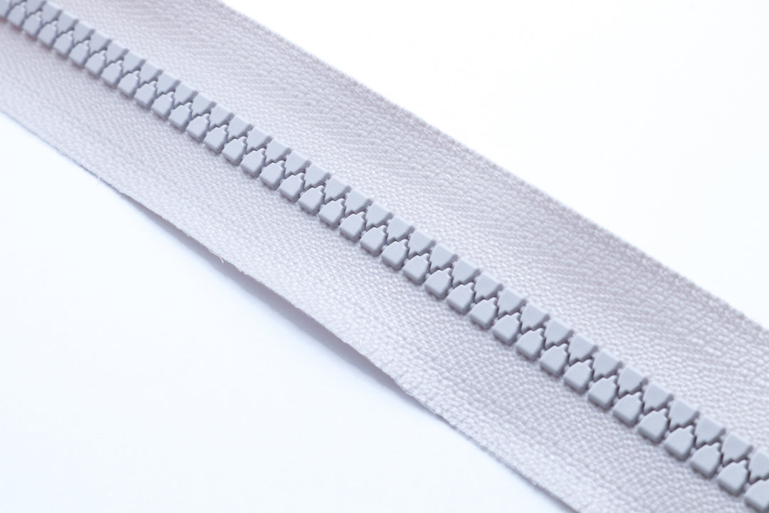 YKK vislon aquaguard zipper chain sold per foot in white lavender