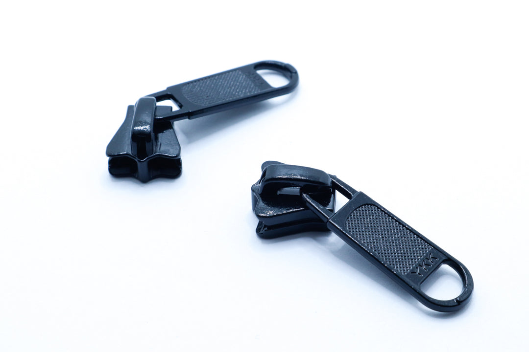 YKK vislon slider in black for use on YKK vislon zipper chain