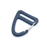 Close-up of anodized aluminum Trigon Clip Hook showcasing its lightweight design