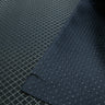 close-up of front and back of light grey diamond ripstop nylon fabric