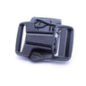 Black magnetic side release buckle for backpack straps and bag closures