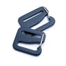 Gated aluminum single hook connector for adjustable straps and technical sewing