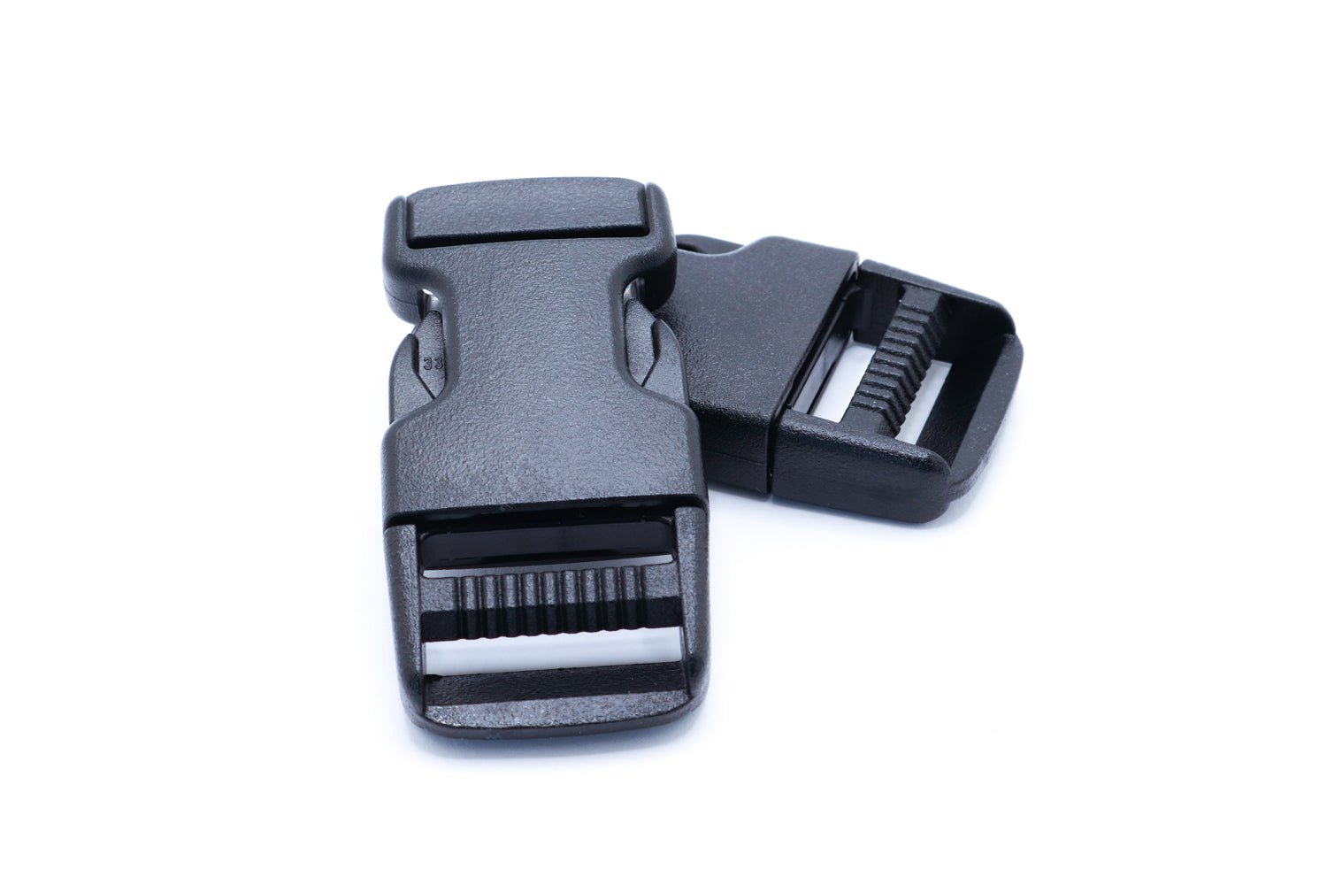 Plastic Mojave side release buckle made in the USA shown on a white background commonly used for sewing projects