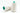 Two spools of white thread with green ends on a white background