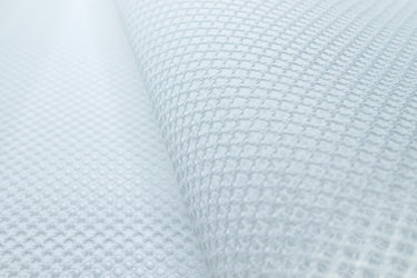 Durable white mesh fabric ideal for gear-making and sewing projects