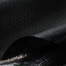 A close up of UltraTenX uhmwpe waterproof fabric with grid/ripstop in black