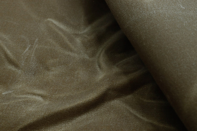 water-resistant waxed canvas fabric used for sewing backpacks, bags, and making outdoor gear.