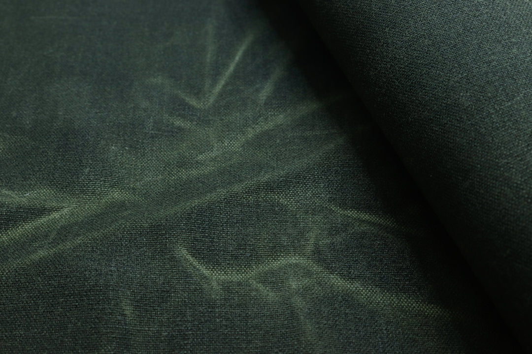 water-resistant waxed canvas fabric used for sewing backpacks, bags, and outdoor gear.
