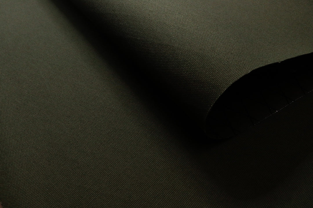 Olive X11 xpac fabric closeup showing the texture of the canvas