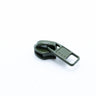 YKK #5 reverse coil zipper slider with enamel square tab pull in army green