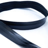 Close-up of YKK AquaGuard NATULON® zipper tape and PU-coated surface for water resistance and durability.