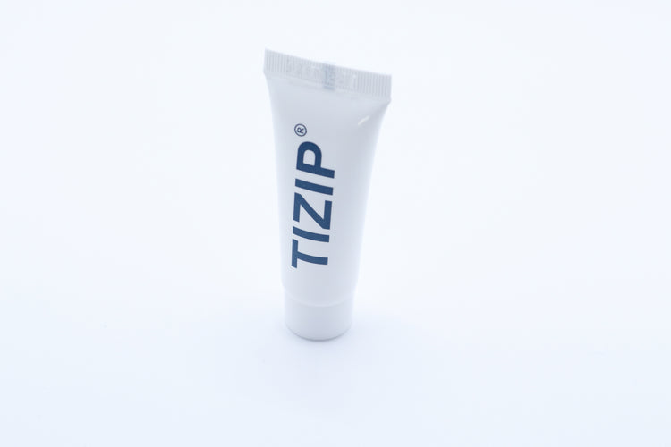 Zipper lubricant for TIZIP brand waterproof and airtight zippers.