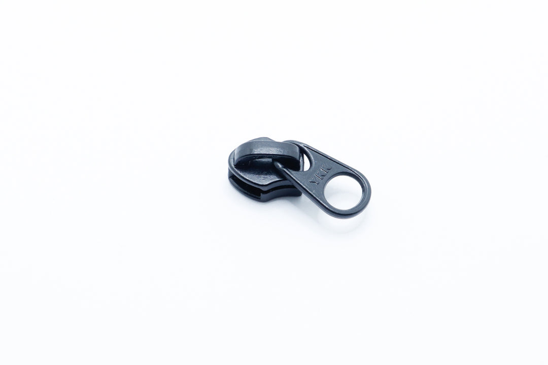 Reverse YKK coil slider non-locking for AquaGuard zippers black oxide
