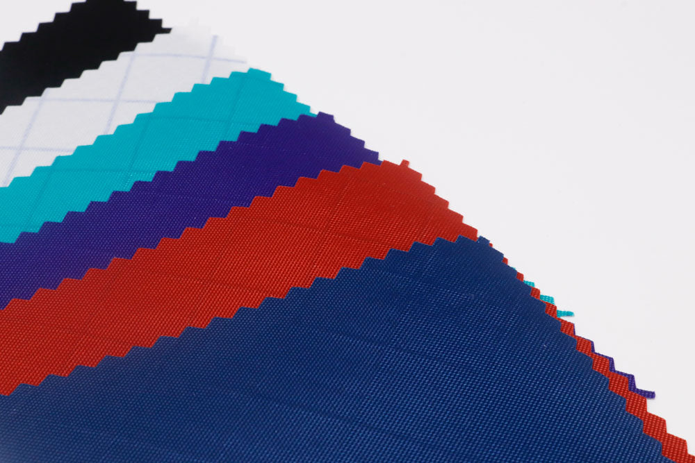 EPX200 shown in black knight, snow white, tropic teal, deep purple, brick red, and ocean blue recycled fabric