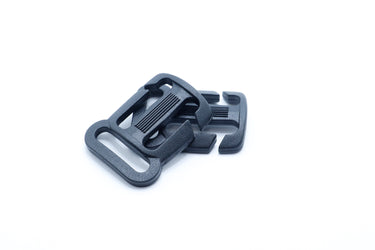lack Open TQ sternum strap slider made from recycled fishing-net nylon